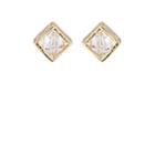 Tejen Women's Diamond Stud Earrings - Gold