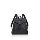 Saint Laurent Women's Monogram Loulou Leather Backpack - Black