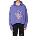 Acne Studios Men's Orinak Front Moose Embroidered Cotton Hoodie-purple