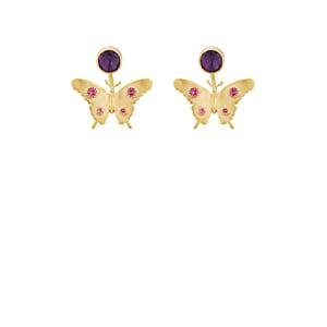 Eye M Women's Butterfly Ear Jackets - Gold