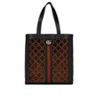 Gucci Men's Gg-pattern Velvet Tote Bag - Brown