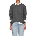 Barneys New York Women's Cable-knit Cashmere Sweater - Gray