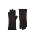 Barneys New York Women's Quilted Leather Gloves - Black