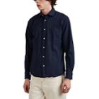 Hartford Men's Paul Cotton Flannel Shirt - Navy