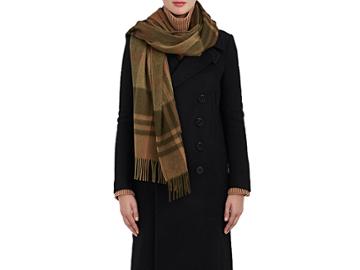 Boontheshop Women's Checked Cashmere Scarf