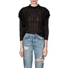 Isabel Marant Toile Women's Anny Embroidered Cotton Blouse - Black