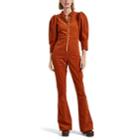 Weworewhat Women's '70's Stretch-cotton Corduroy Jumpsuit - Brown