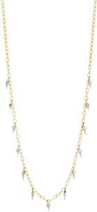 Cathy Waterman Charm Fringe Necklace-colorless