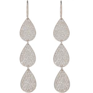 Irene Neuwirth Diamond Collection Women's Three-drop Earrings