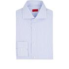 Isaia Men's Striped Cotton Poplin Shirt-lt. Blue