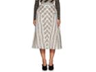 Fendi Women's Striped Layered Silk Midi-skirt
