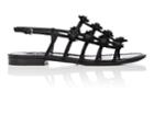 Fabrizio Viti Women's Daisy-appliqud Satin Slingback Sandals