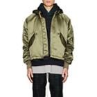 Fear Of God Men's Satin Insulated Hooded Bomber Jacket-green