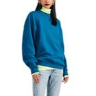 Acne Studios Women's Flogho Logo Cotton Sweatshirt - Blue