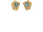 Mahnaz Collection Vintage Women's Mixed-gemstone Clip-on Stud Earrings