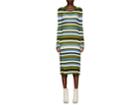 Altuzarra Women's Striped Rib-knit Fit-&-flare Midi-dress