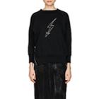 Givenchy Women's Graphic Cotton Terry Sweatshirt-black