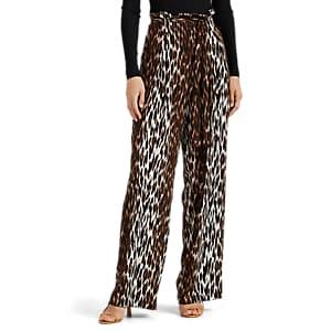 L'agence Women's Bobby Leopard-print Silk Pants
