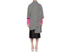 Balenciaga Women's Houndstooth-weave Wool-blend Opera Coat