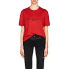 Givenchy Women's Logo Cotton Oversized T-shirt - Red