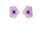 Sabbadini Women's Flower Clip-on Earrings - Purple