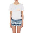 Saint Laurent Women's Sunset-print Cotton T-shirt-natural