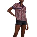 Warm Women's Camp Ikat-inspired Cotton Voile Blouse