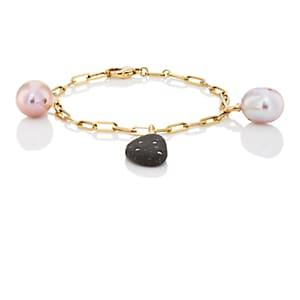 Cvc Stones Women's Removable-charm Bracelet-black