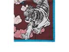 Barneys New York Men's Tiger- & Flower-print Silk Pocket Square