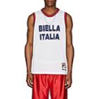 Fila Men's Biella Italia Athletic Mesh Jersey-white