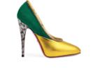 Gucci Women's Peachy Metallic Leather & Suede Pumps
