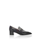 Gianvito Rossi Women's Houndstooth-print Calf Hair & Leather Pumps - Black