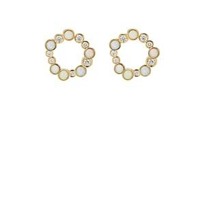 Pamela Love Fine Jewelry Women's Paillette Front-facing Hoop Earrings - Gold