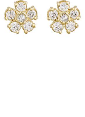 Jennifer Meyer Women's White Diamond Flower Stud Earrings