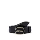 Gucci Men's Logo Buckle Leather Belt - Black