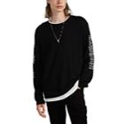 Rta Men's Embroidered Cashmere Oversized Sweater - Black