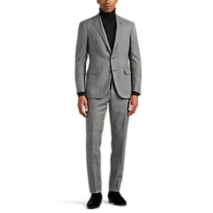 Ralph Lauren Purple Label Men's Prince Of Wales Checked Wool Two-button Suit - Charcoal