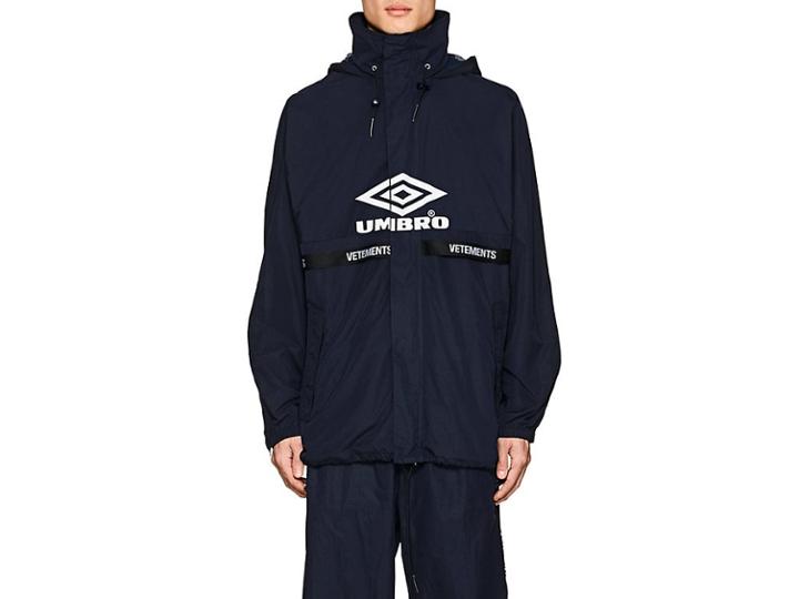 Vetements Men's Umbro-print Hooded Track Jacket