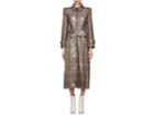 Fendi Women's Coated Plaid Wool Tweed Coat