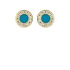 Jennifer Meyer Women's Circle Stud Earrings - Turquoise
