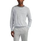 Eleventy Men's Wool Crewneck Sweater - Light, Pastel Gray