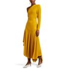 Givenchy Women's Crepe One-shoulder Asymmetric Dress - Yellow