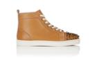 Christian Louboutin Men's Lou Spikes Flat Leather Sneakers