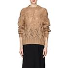 Prada Women's Cable-knit Mohair-blend Sweater-camel