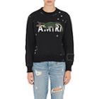 Amiri Women's Alligator-embroidered Cotton Sweatshirt-black
