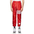 Thom Browne Men's Block-striped Ripstop Track Pants - Red