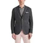 Boglioli Men's K Jacket Houndstooth Wool-cotton Two-button Sportcoat - Charcoal