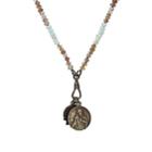 Miracle Icons Men's Vintage-icon Beaded Necklace-cream
