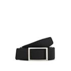 Simonnot Godard Men's Reversible Leather & Nubuck Belt - Black