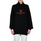 Balenciaga Women's Logo-embroidered Wool Sweater-black